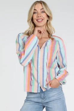 Geisha 63281-20 Blouse lange mouw Aqua