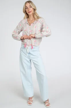 Geisha 63215-20 Blouse lange mouw Ecru