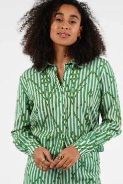 Geisha 63279-20 Blouse lange mouw Groen