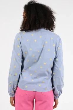 Geisha 63243-20 Blouse lange mouw Licht blauw