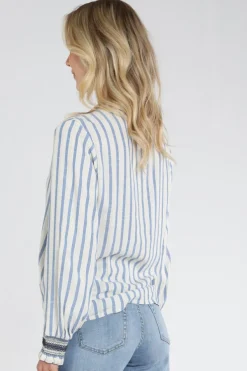 Geisha 63130-99 Blouse lange mouw Licht blauw