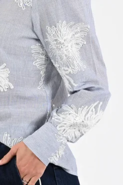 Geisha 63143-21 Blouse lange mouw Licht blauw