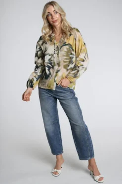 Geisha 63226-20 Blouse lange mouw Olijf