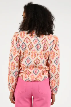 Geisha 63220-20 Blouse lange mouw Oranje