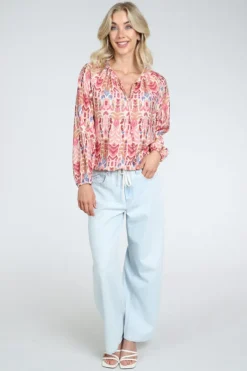 Geisha 63219-20 Blouse lange mouw Roze