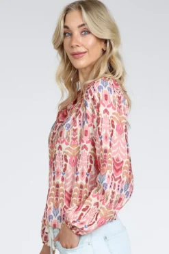 Geisha 63219-20 Blouse lange mouw Roze