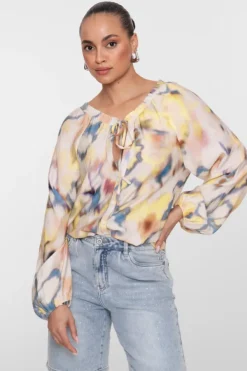 Geisha 63256-20 Blouse lange mouw Roze