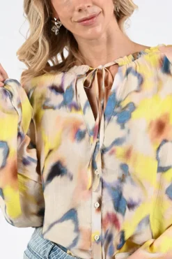 Geisha 63256-20 Blouse lange mouw Roze