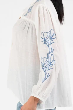 Geisha 63069-14 Blouse lange mouw Wit
