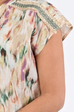 Geisha 63457-20 Blouse mouwloos Off white
