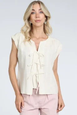 Geisha 63152-32 Blouse mouwloos Zand