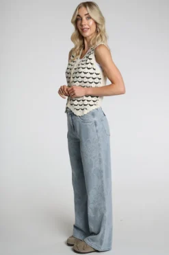 Geisha 61005-10 Broek Blue denim