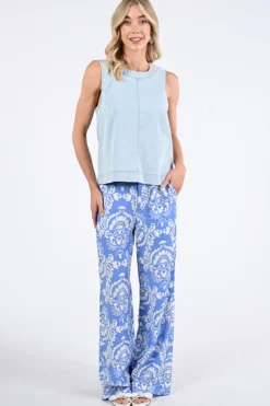 Geisha 51371-26 Broek Licht blauw