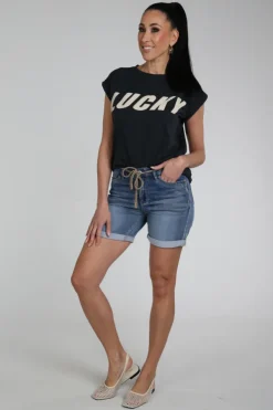 Geisha FRANCES denim Short Blue denim