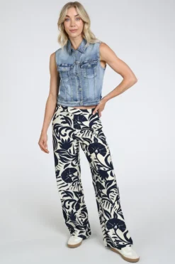 Geisha 65016-10 Gilet Blue denim