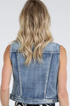 Geisha 65016-10 Gilet Blue denim