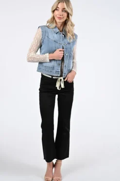 Geisha 55303-10 Gilet Blue denim
