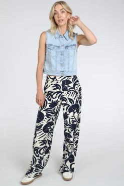 Geisha 65016-10 Gilet Light blue denim