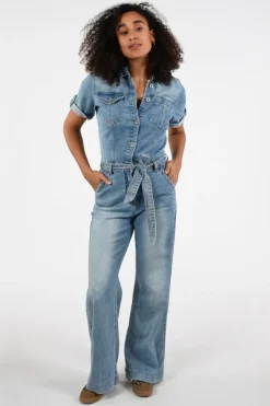 Geisha 61047-10 Jumpsuit Blue denim