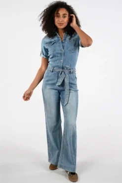 Geisha 61047-10 Jumpsuit Blue denim