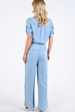 Geisha 51330-10 Jumpsuit Light blue denim