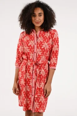 Geisha 67102-20 Jurk driekwart mouw Rood