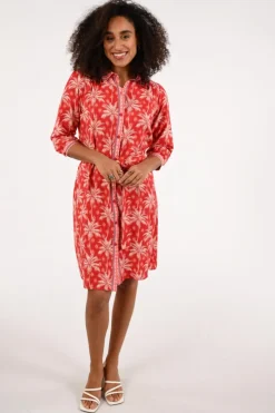 Geisha 67102-20 Jurk driekwart mouw Rood