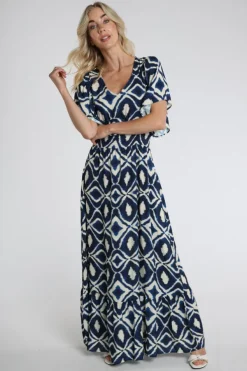 Geisha 67116-20 Jurk korte mouw Marine