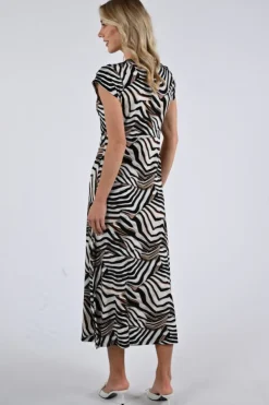 Geisha 57364-60 Jurk korte mouw Off white