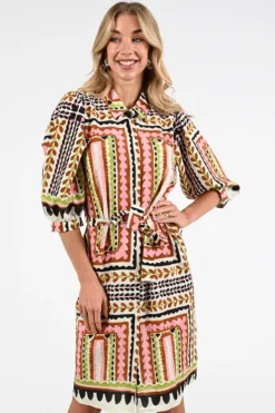 Geisha 67105-20 Jurk korte mouw Roze