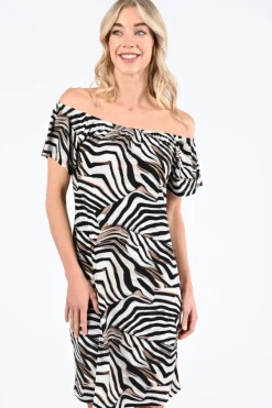 Geisha 57363-60 Jurk korte mouw Zwart