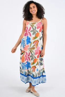 Geisha 67355-70 Jurk mouwloos Blauw