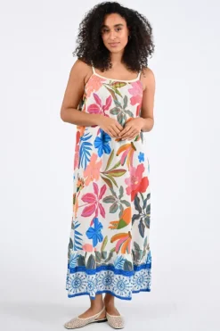 Geisha 67355-70 Jurk mouwloos Blauw