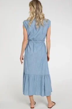 Geisha 67050-70 Jurk mouwloos Blue denim