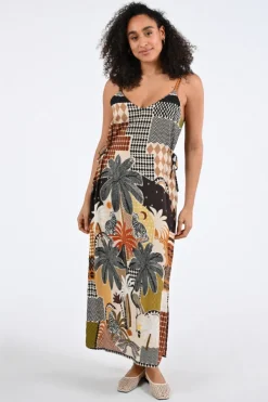 Geisha 67407-20 Jurk mouwloos Bruin