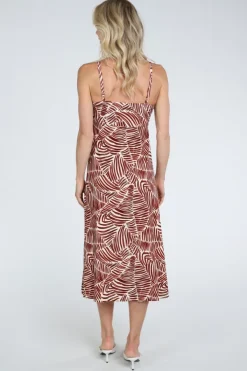 Geisha 67158-60 Jurk mouwloos Donker rood