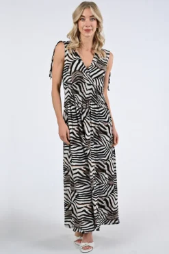 Geisha 57367-60 Jurk mouwloos Off white