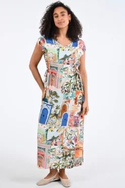 Geisha 67399-20 Jurk mouwloos Olijf