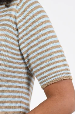 Geisha 64080-70 Pull korte mouw Cognac