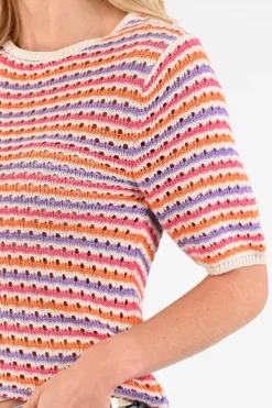 Geisha 64088-70 Pull korte mouw Oranje