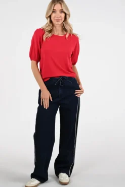 Geisha 64006-10 Pull korte mouw Rood