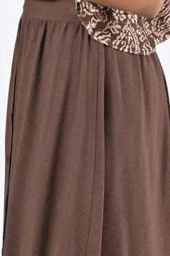 Geisha 66340-70 Rok wijd lang Bruin