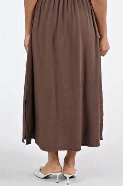 Geisha 66340-70 Rok wijd lang Bruin