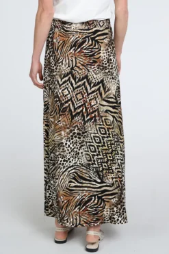 Geisha 56352-60 Rok wijd lang Bruin