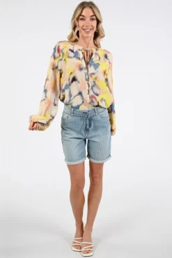 Geisha 61043-10 Short Blue denim