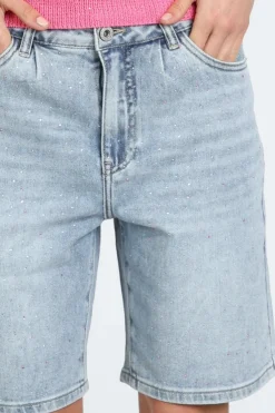 Geisha 61049-10 Short Blue denim