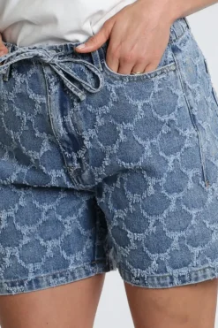 Geisha 61007-10 Short Blue denim