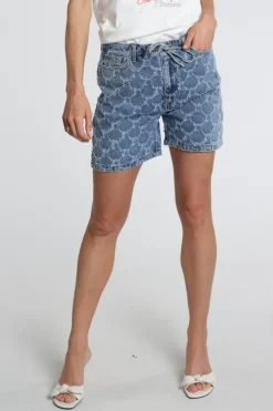 Geisha 61007-10 Short Blue denim