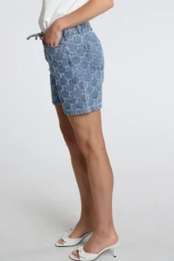 Geisha 61007-10 Short Blue denim