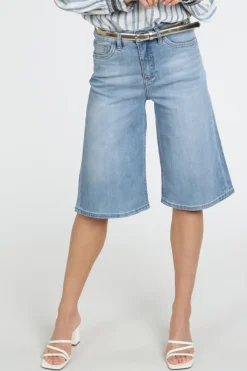 Geisha 61019-10 Short Light blue denim